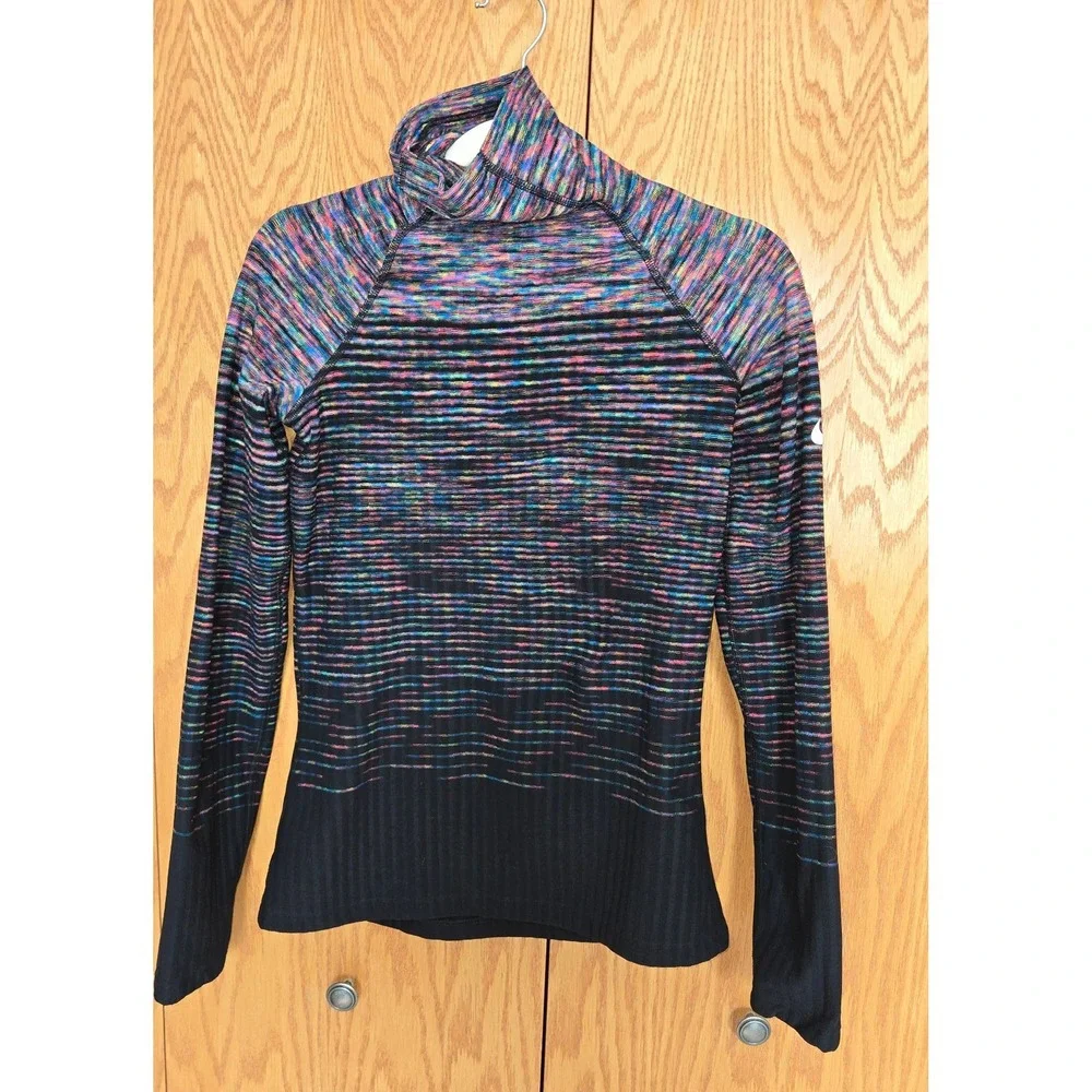 Nike Pro Hyperwarm Womens Medium Mock Neck Space Dye Long Sleeve Training Top